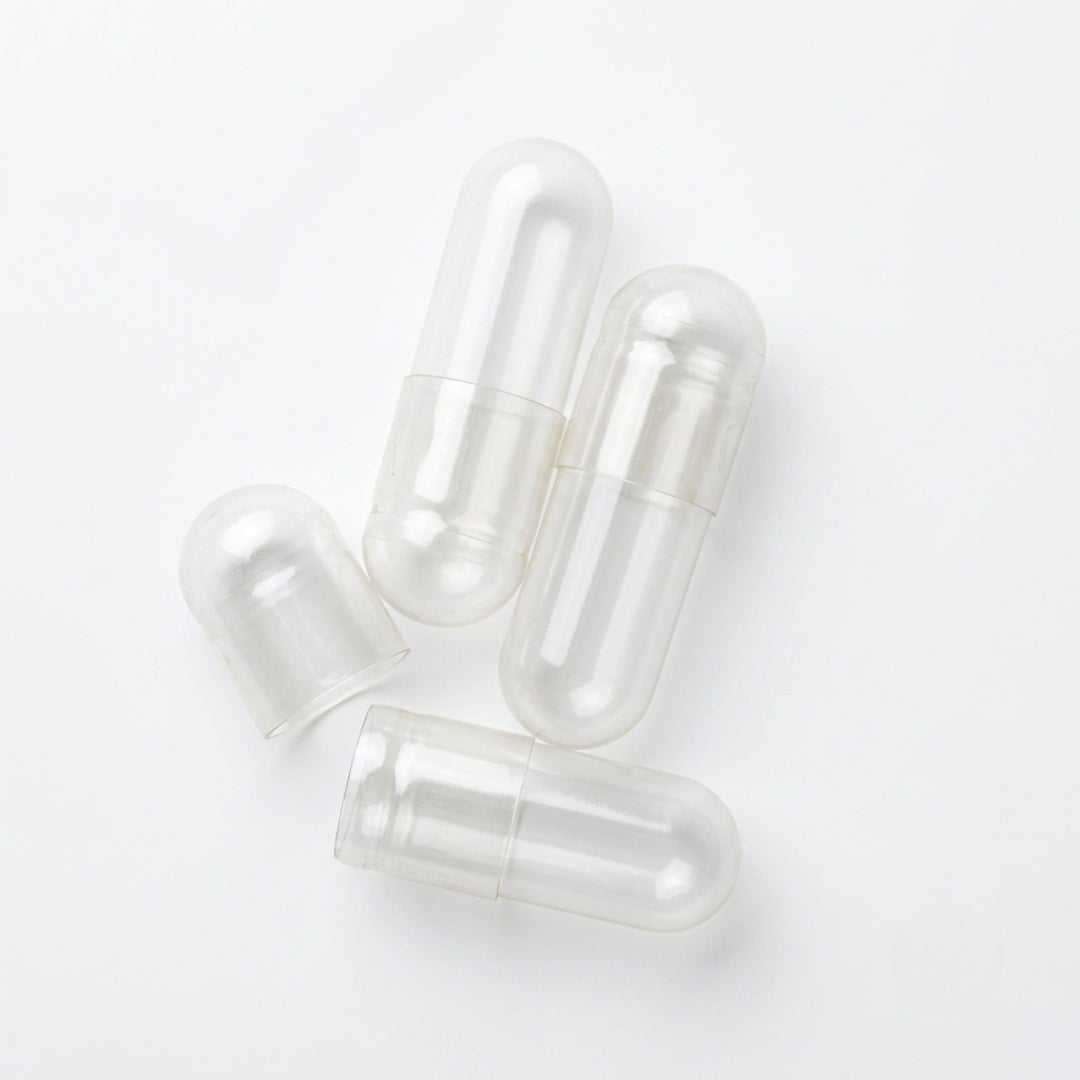 Capsule Vuote Vegetali in HPMC - Misura 00 (Trasparente)